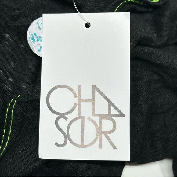 NWT | Chaser | Deconstructed Scoop Back Linen Jersey | Black | Medium - Picture 9 of 14